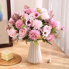 模造花薔薇小デイジー球菊ウェディングシミュレーション花束人工手作り造花クロスボーダー植物絹花