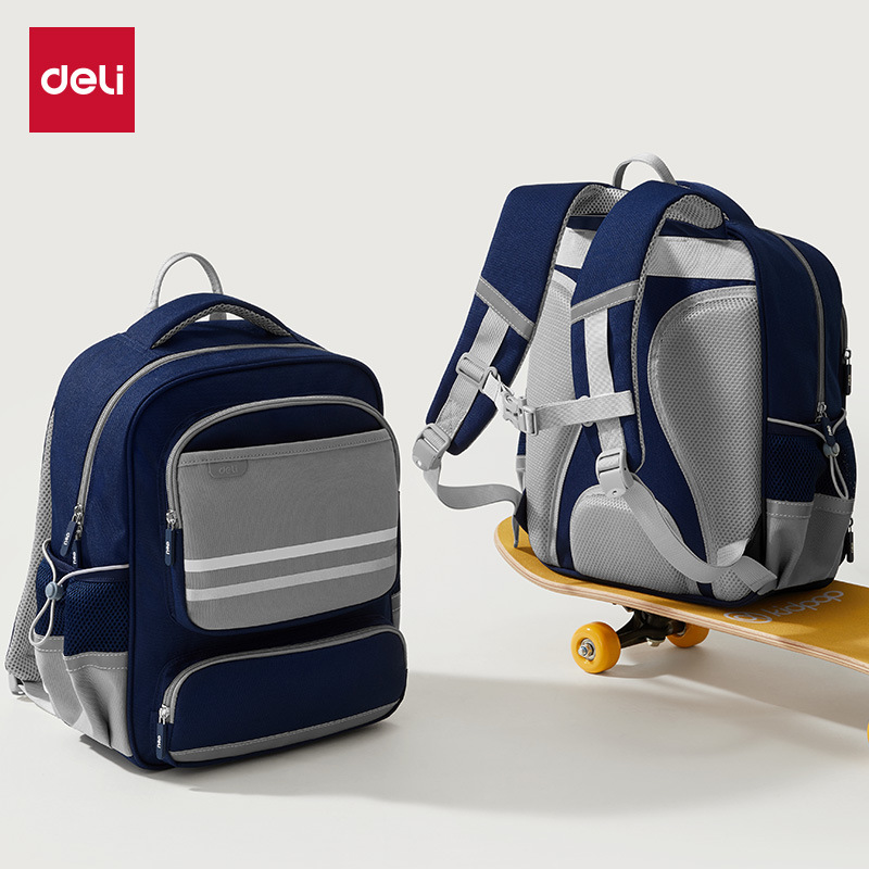 Mochila escolar de estudiantes de la escuela primaria de Déli, mochila ligera, 1 - 3 - 6 grados, mochila para niños, niñas, 2024