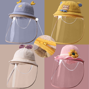 Baby Protective Hat Autumn and Winter Facial Cover Children's Fisherman Hat Windproof Anti-droplet Baby Hat for Boys and Girls