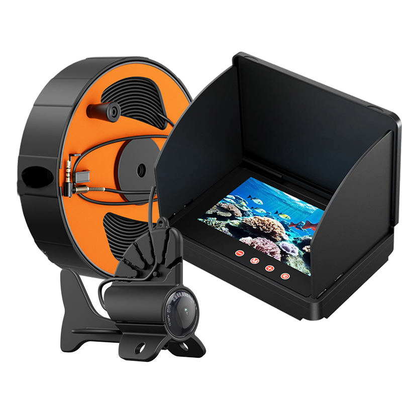 Buscador de peces subacuático de ultra alta definición, cámara de profundidad con sensor de temperatura, pantalla visual de anclaje, detector de peces, dispositivo de pesca. image 7