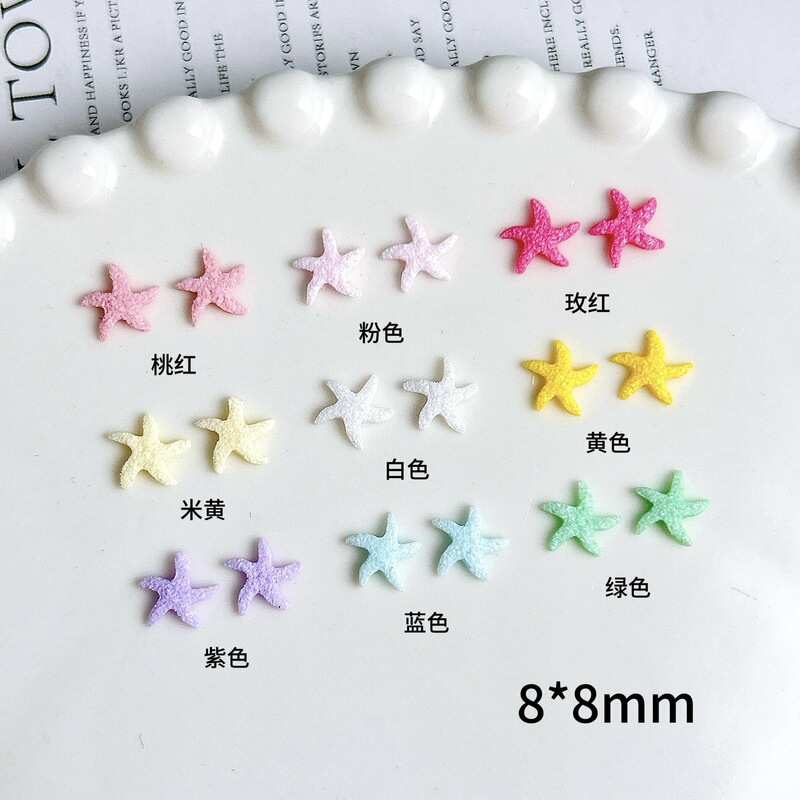 New Macron Starfish Nail Art Accessories Flat Nail Accessories Resin Nail Art Accessories DIY Accessories