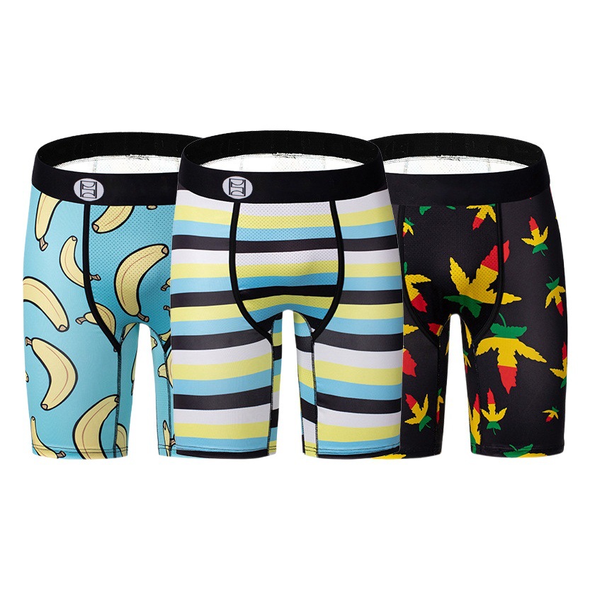 Ropa interior deportiva boxeador colorido y diverso de los hombres de moda Los boxeadores de los hombres transpirables sueltan la ropa interior de los hombres frescos