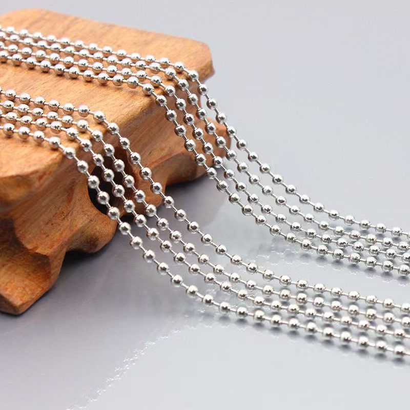 铜圆珠链diy饰品链条吊牌配链跨境首饰服饰鞋包钥匙链配件材料