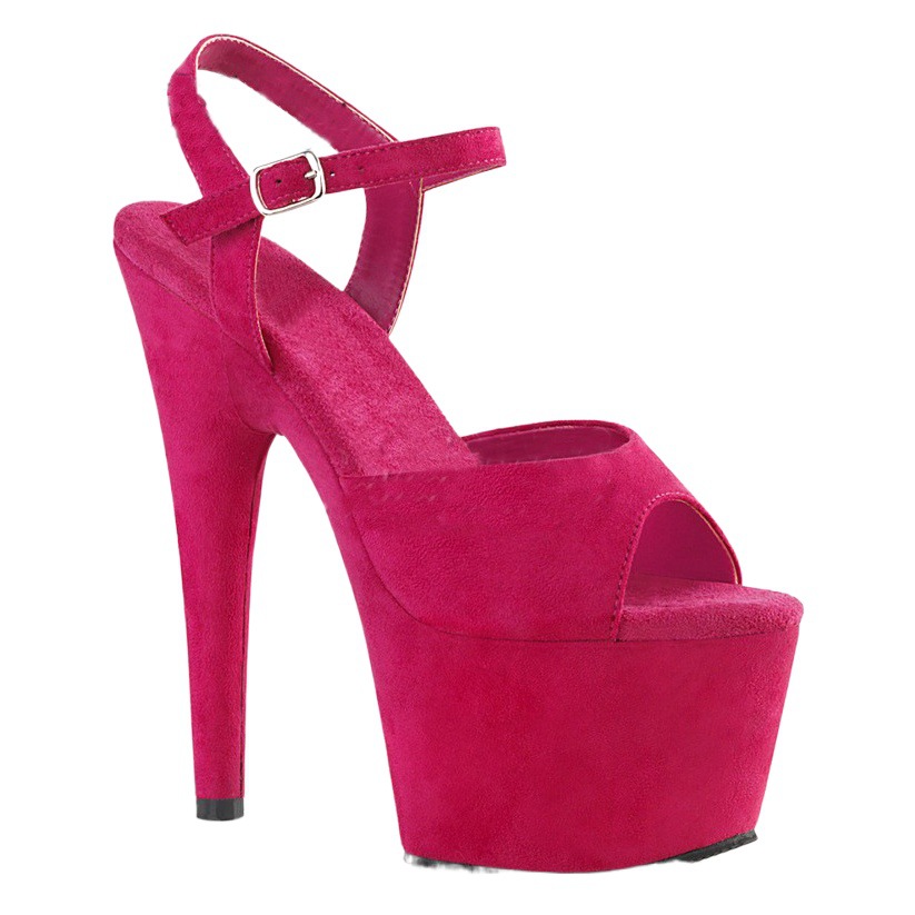 17cm odio cielo alto tacón de aguja plataforma Suede sandalias Polo danza tacones altos más tamaño modelo walking show club nocturno femenino