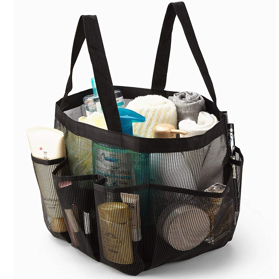 Переносная сумка-органайзер для пляжа GENS Handheld Beach Organizer Bag for Travel, Gym & Cosmetic Storage — Black, ручка переноски или двойные ручки