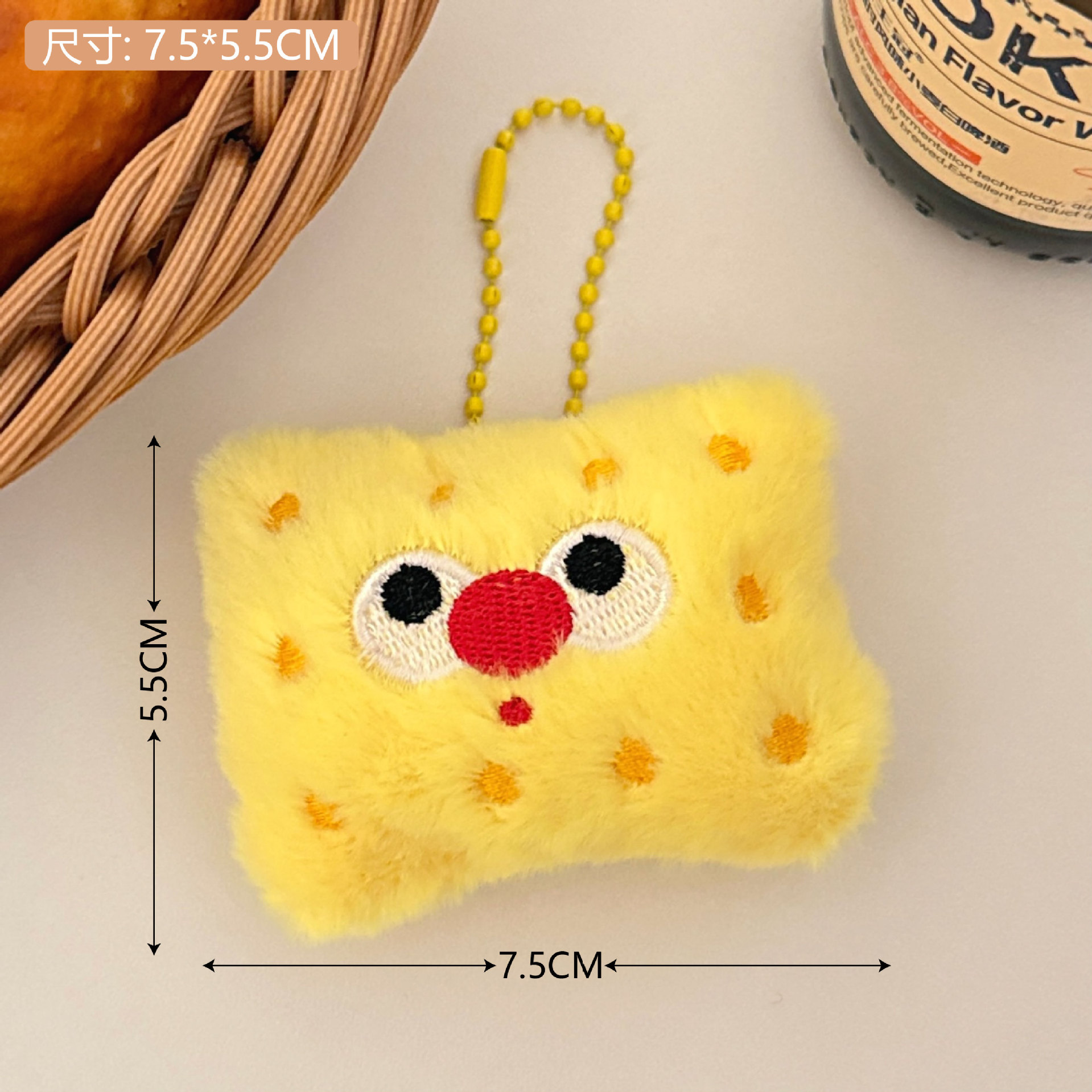 Bolso de cuerno de dibujos animados japoneses, palo francés, muñeca de galleta, colgante, broche, accesorios de muñeca de todo fósforo, bolso escolar, llavero, colgante