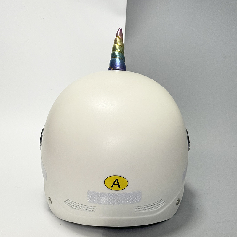 Helmet Decoration Horn Horn Motorcycle Children's Helmet Universal Cartoon Rainbow Unicorn Accessories Quick-release Velcro