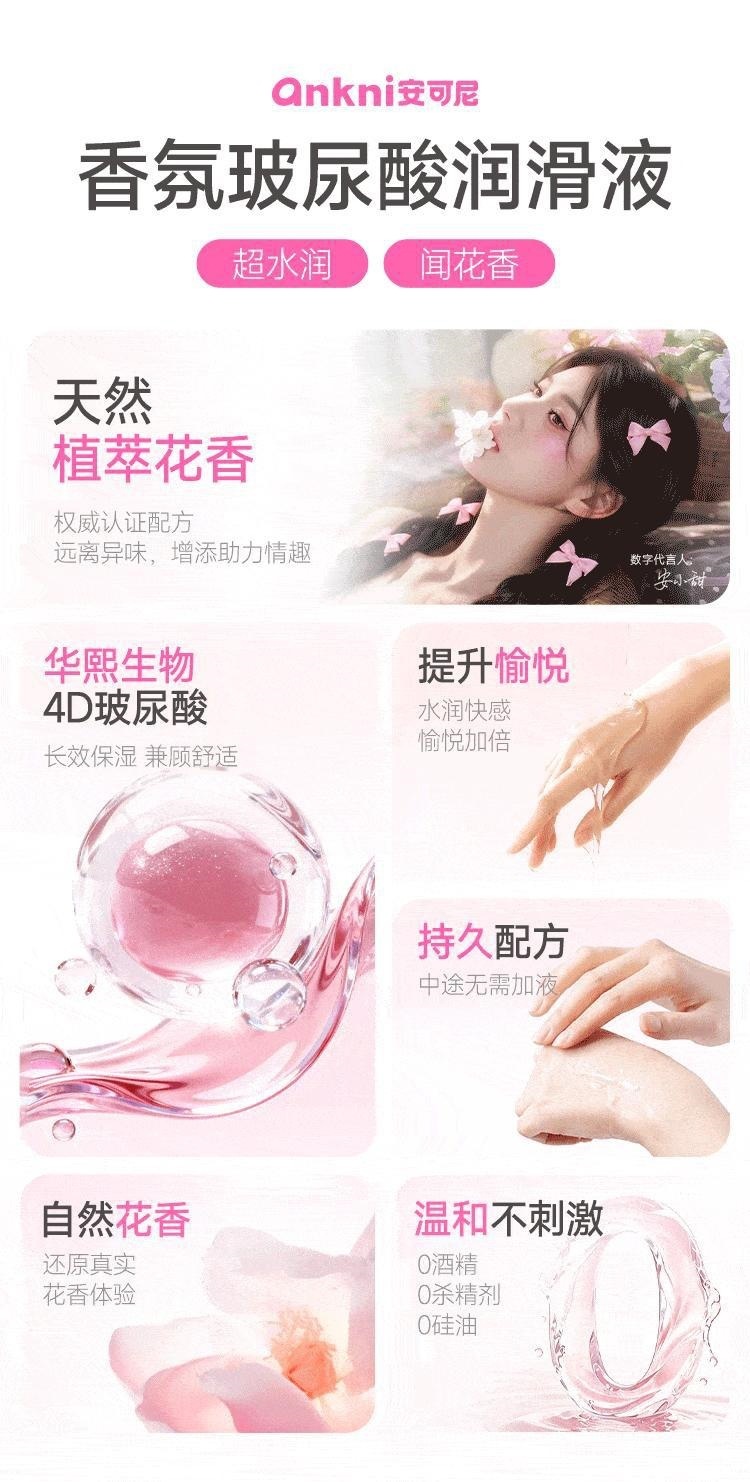 Anconi Fragrance Hyaluronic Acid Lubricant 30ml Water-Soluble No-Rinse Moisturizing — detail image 3