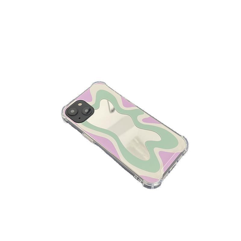 Zaawansowane wykończenie, odpowiednie dla etui lustrzanego Apple 11/12 z wzorem falistym na iPhone'a 11/13 ProMax_voghion.com