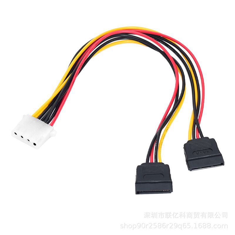 IDE大4P母转双SATA电源线一分二 大4PIN转15PIN母一分二 IDE电源