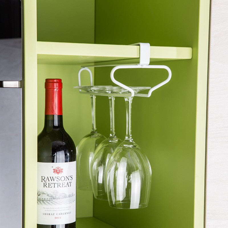 Cross-Border Wrought Iron Household Wine Glass Rack Cabinet Upside-Down Rack Kitchen Hanging Punch-Free Cup Rack Storage Rack