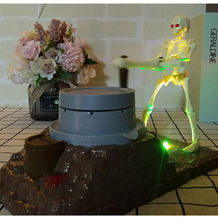Creative trick lighting music money can make ghosts grinding piggy bank Halloween skull piggy bank gift