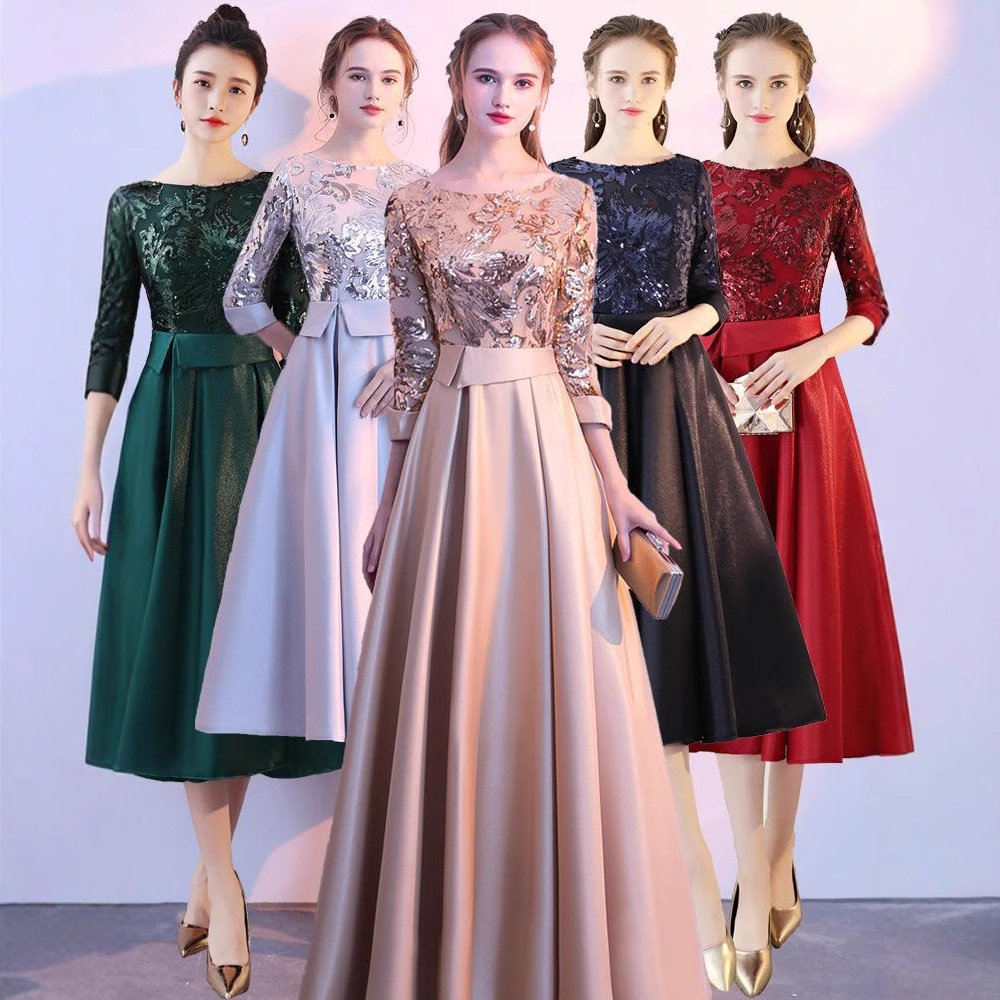 Banquet Dress Women's 2025 Spring New Solo Broadcast Host Performance Evening Dress Annual Meeting Long Dress