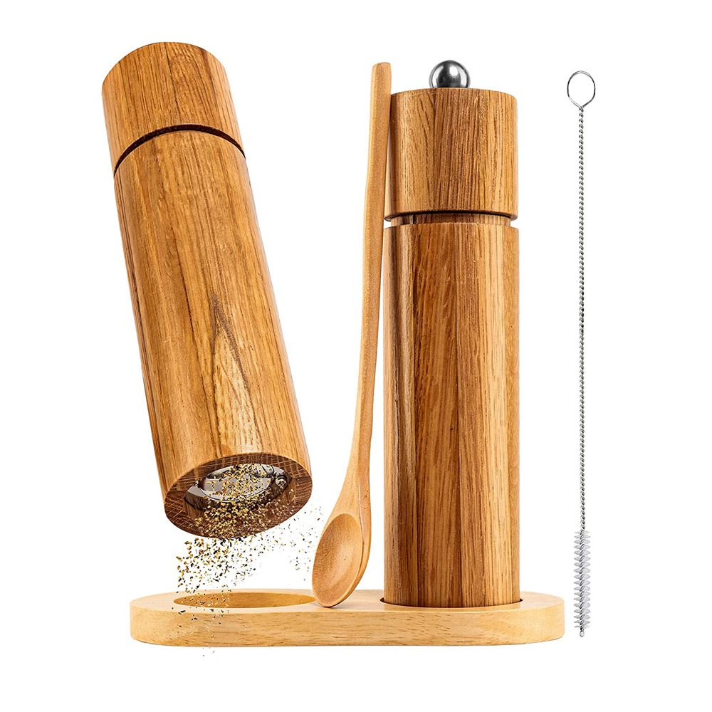 Cilíndrica molino de pimienta espesor ajustable núcleo de cerámica molinillo de pimienta manual de sal de Rosa amoladora herramientas de cocina