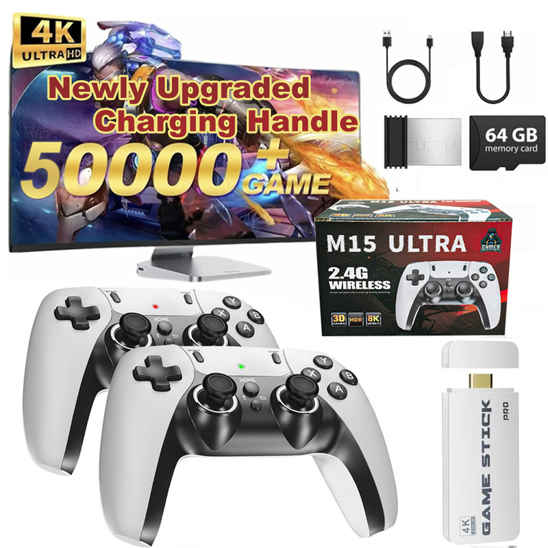 M15 Game Console Hdmi4K Tv Game Box 2.4g Wireless Double Joystick Arcade Sega Game Console M15 Game Console Hdmi4K Tv Game Box 2.4g Wireless Double Joystick Arcade Sega Game Console