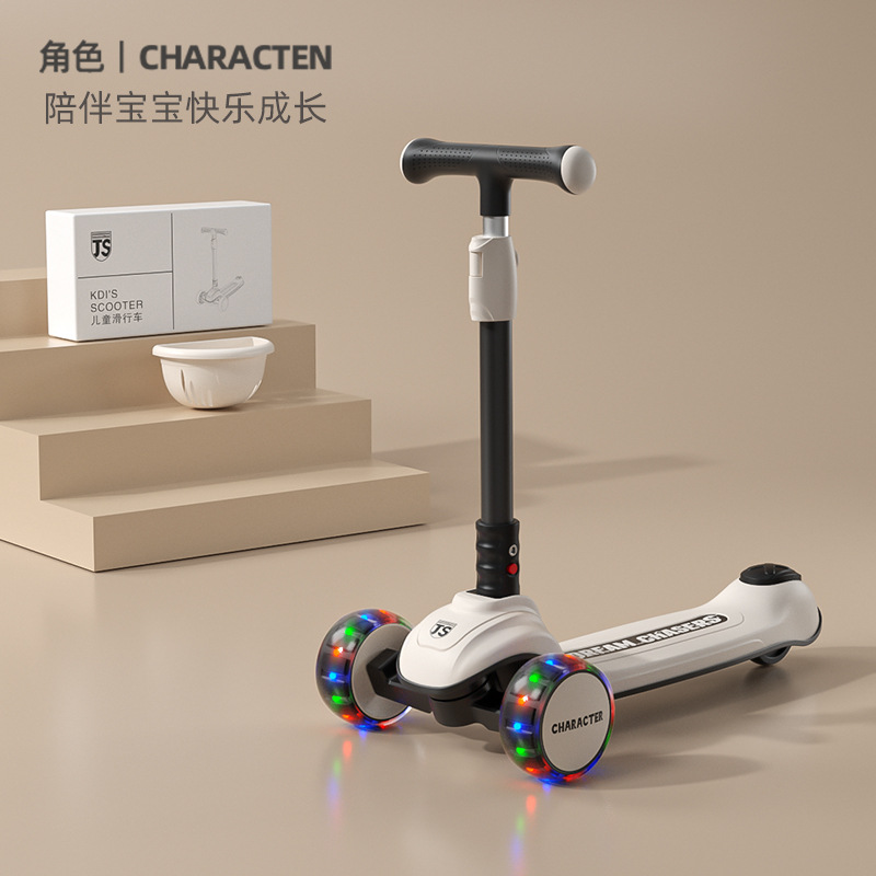 M5 검정색 + 150kg 내하중 + PU 플래시 휠 + 원클릭 접이식