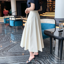 伞裙半身裙女2025新款夏款设计感小众ol工作裙中长款大摆a字裙子
