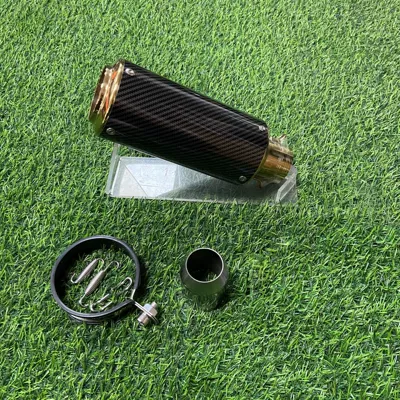 race 800 450SR 250RR — Motorcycle exhaust pipe - 89-round-mouth-gold-imitation-carbon-51mm