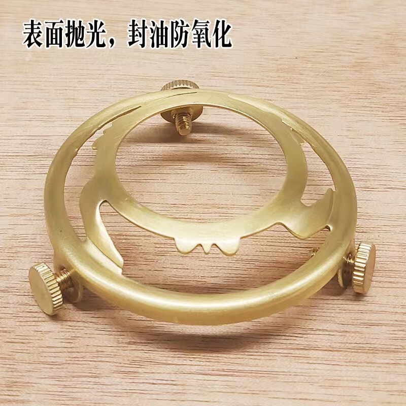 Pure Copper Lamp Holder Bracket Brass Three-Hole Snap Ring Fixed Reverse Mouth Glass Ceramic Lampshade Buckle Tripod Accessories