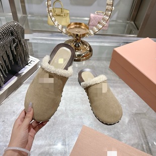 ��Ʒ�|miu��ë���^ľ�װ���ЬŮ�⴩25�ﶬ��ӽq�Tᔲ�����Ь