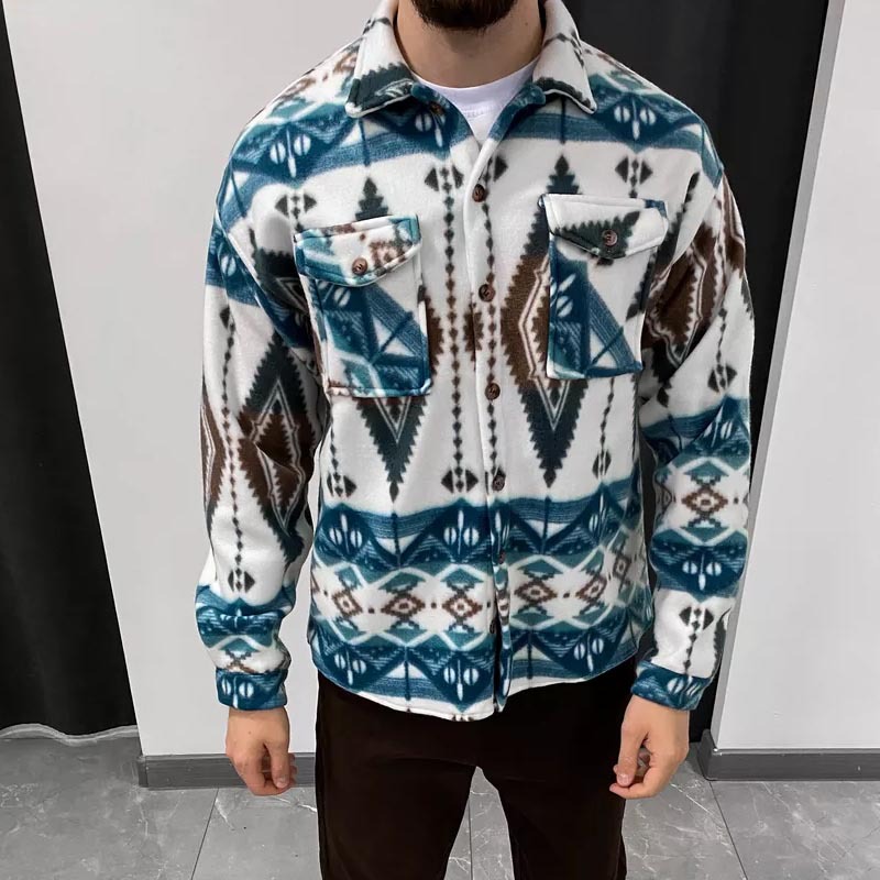 2024. aasta lai sügis-talve meeste etnilise stiiliga trükitud mustriga revääriga jakk_voghion.com