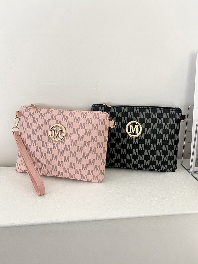 Bolso 2026 nueva letra M vieja bolsa de mano de moda femenina simple versátil bolso de teléfono móvil sobres bolso de mochila