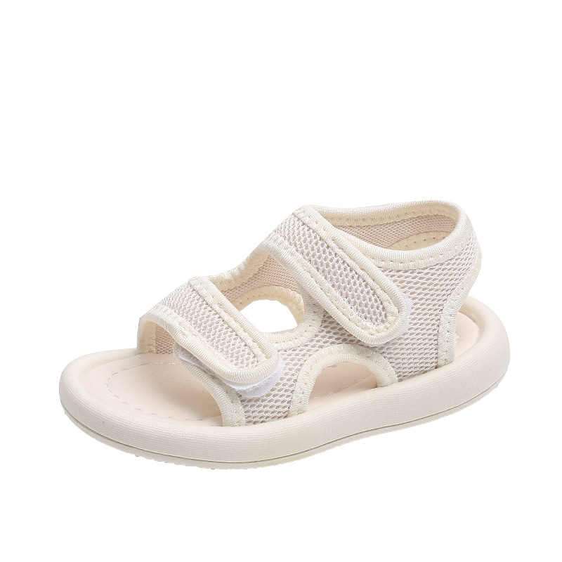 Chaussures d'été en tissu coréen pour enfants, sandales à Velcro respirantes à la mode pour bébés hommes et femmes, plage_voghion.com