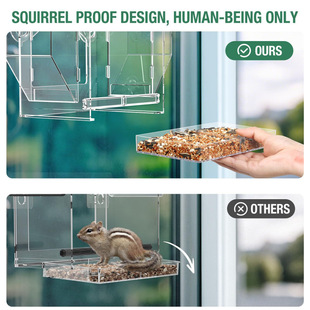 ���R�d�羳��ƷWindow Bird Feeder ���ⴰʽ�B�ιʳ�� ͸���B��
