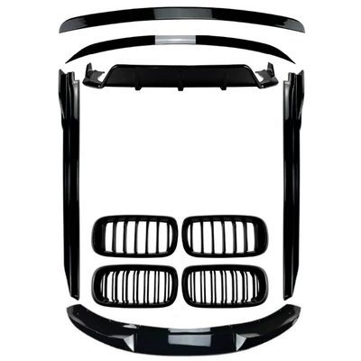 Rear Wing Modification Parts, Big Surrounded - rear-spoiler-grille-no-lights-piano-black-finish-2014-2018