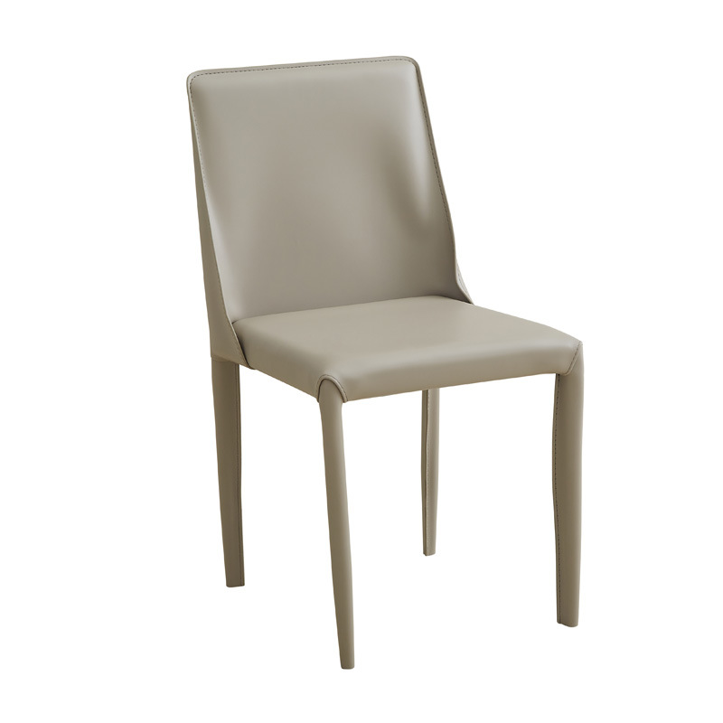Sillas de comedor de cuero de silla de montar italianas domésticas simples sillas de patrón de sala de comedor de hotel taburetes de comedor