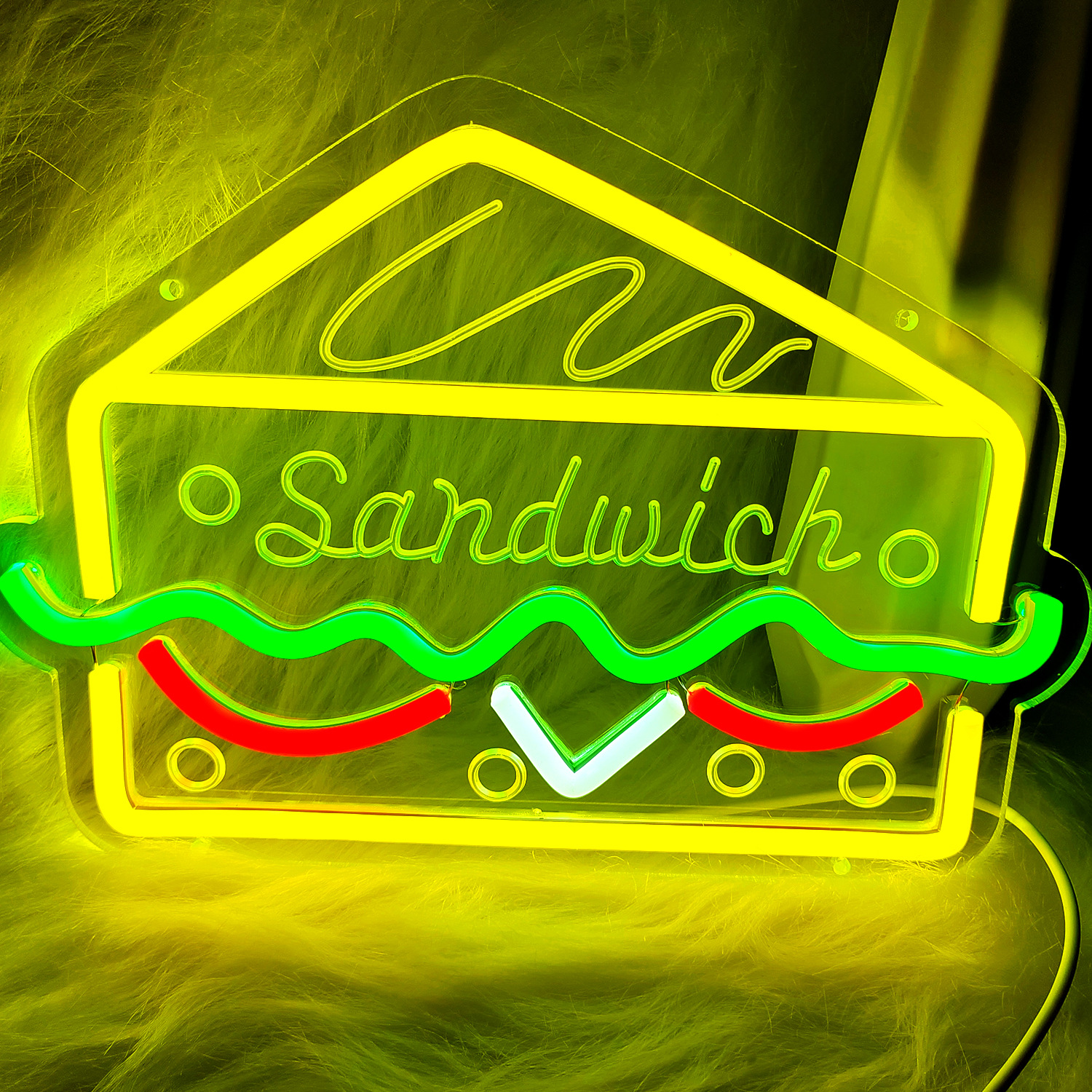 Amazon led neon light luminous characters creative styling DIY acrylic sandwich neon light sign neon light