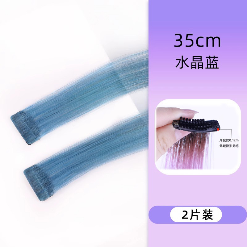 Cabello real colgante oreja teñido pelo corto picado teñido una pieza de pelucas de color blanqueado natural extensiones de cabello invisibles pelucas