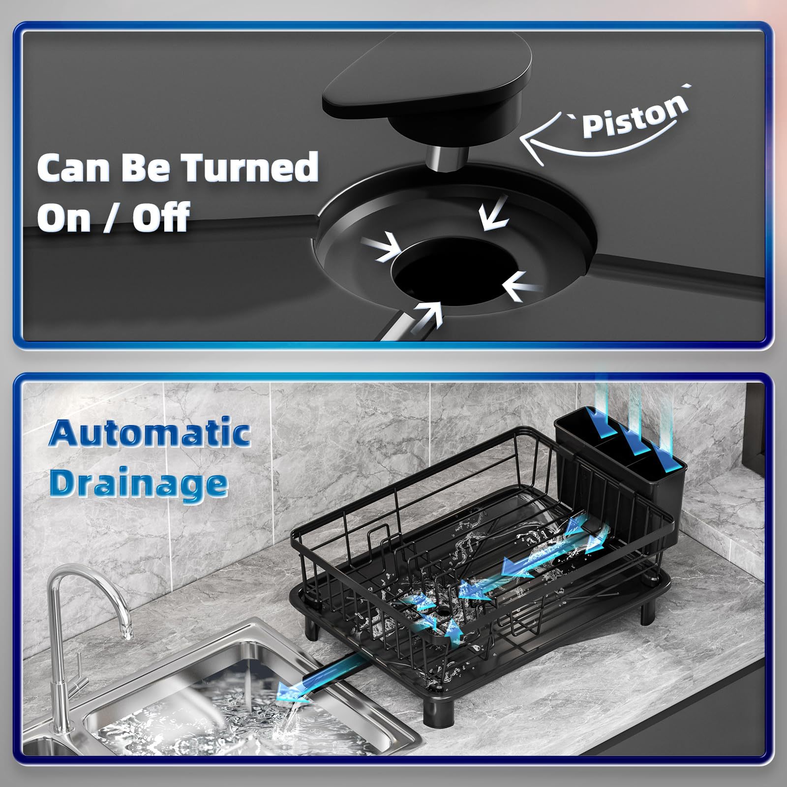 Cocina de drenaje de platos estante de almacenamiento palillos domésticos cuchillos y tenedores artículos de cocina de almacenamiento taza de platos estante de drenaje de platos