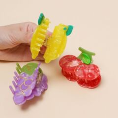 复活节醋酸发夹可爱水果抓夹仿真食物夹子创意蔬菜鲨鱼夹小抓夹