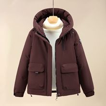 2025冬季新款冲锋衣短款外套春秋连帽宽松遮肉上衣外穿个性夹克女
