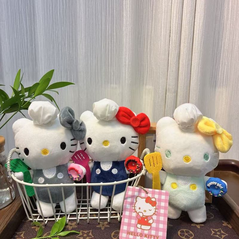 可爱萌网红甜甜圈KT毛绒玩具公仔小猫咪包包挂饰钥匙扣娃娃玩偶|undefined