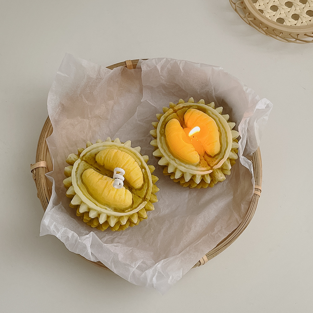 Manufacturer wholesale aromatherapy candle creative birthday gift candle simulation decorative ornaments fruit durian aromatherapy candle