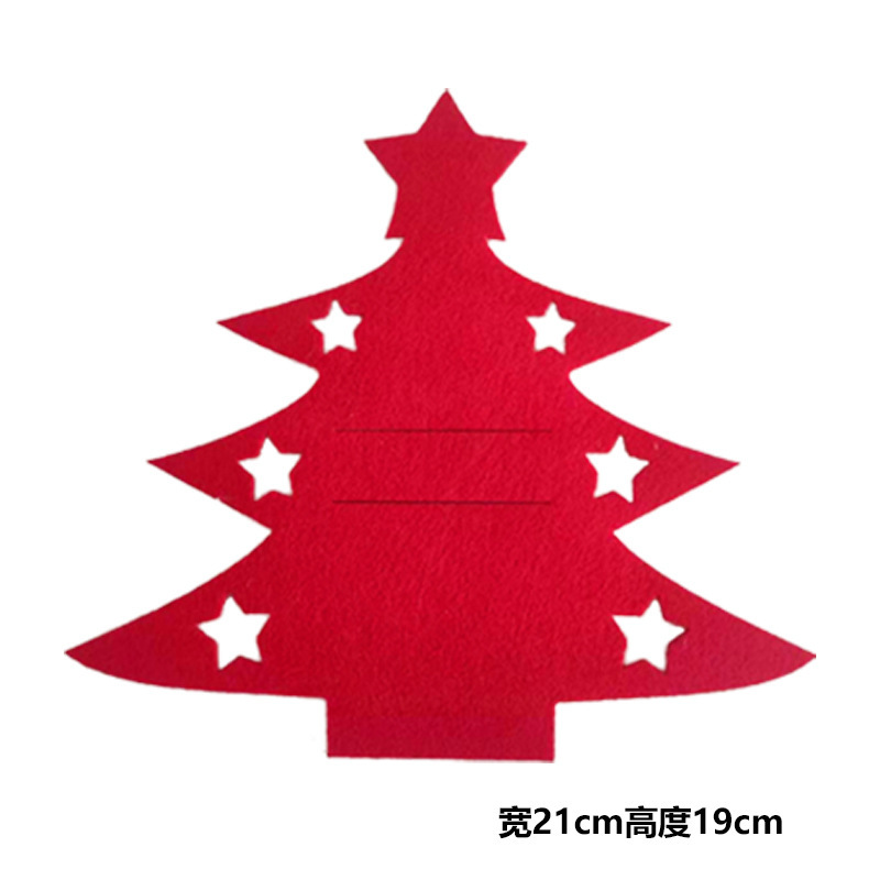 Árbol de Navidad felt cuchillo y tenedor almohadilla decoración de mesa de Navidad cuchillo y tenedor bolsas almohadilla decoración de mesa de fiesta