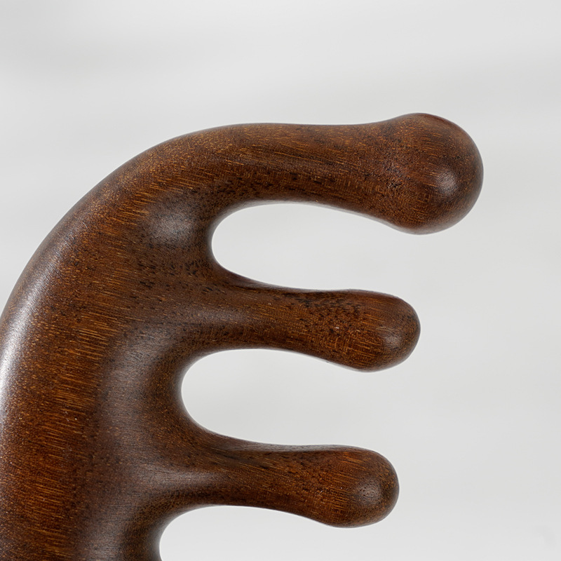 Cabeza redonda cabeza de Peine de sándalo peine meridiano peine de masaje peine de sándalo dorado portátil diente ancho peine de cinco dientes suministro directo de fábrica