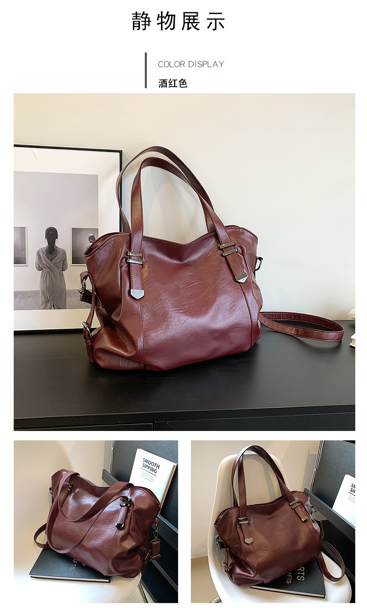 New fashionable European and American women's bags, retro and simple single-shoulder bags, large-capacity high-quality handbags, elegant crossbody bags are in stock undefined