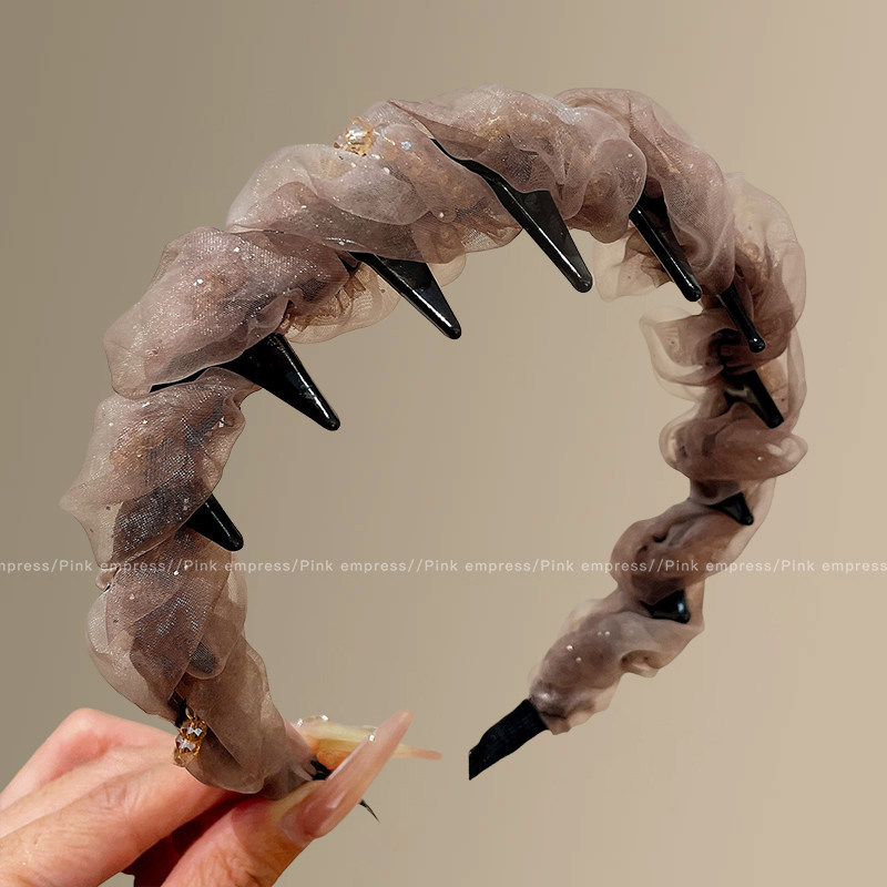 Diadema alta para mujer, nueva colección 2026, accesorio para el cabello estilo Chanel francés, elegante banda ancha para el cabello.