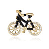 Bike, metal brooch, golden water, cartoon universal musical instruments lapel pin, suit, accessory, new collection