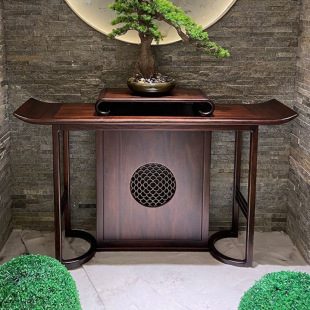New Chinese Style Entrance Table Solid Wood End View Table Zen Style Simple Entrance Cabinet Modern Entrance Office Table Full Set Furniture