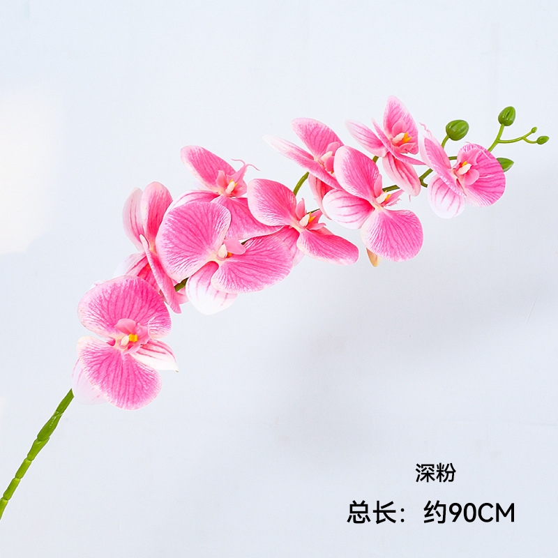 Siete colores cordier flores de Año Nuevo barril de bendición material de combinación impresión 3D mariposa orquídea de palma roja accesorios de flores de Año Nuevo material de arte floral