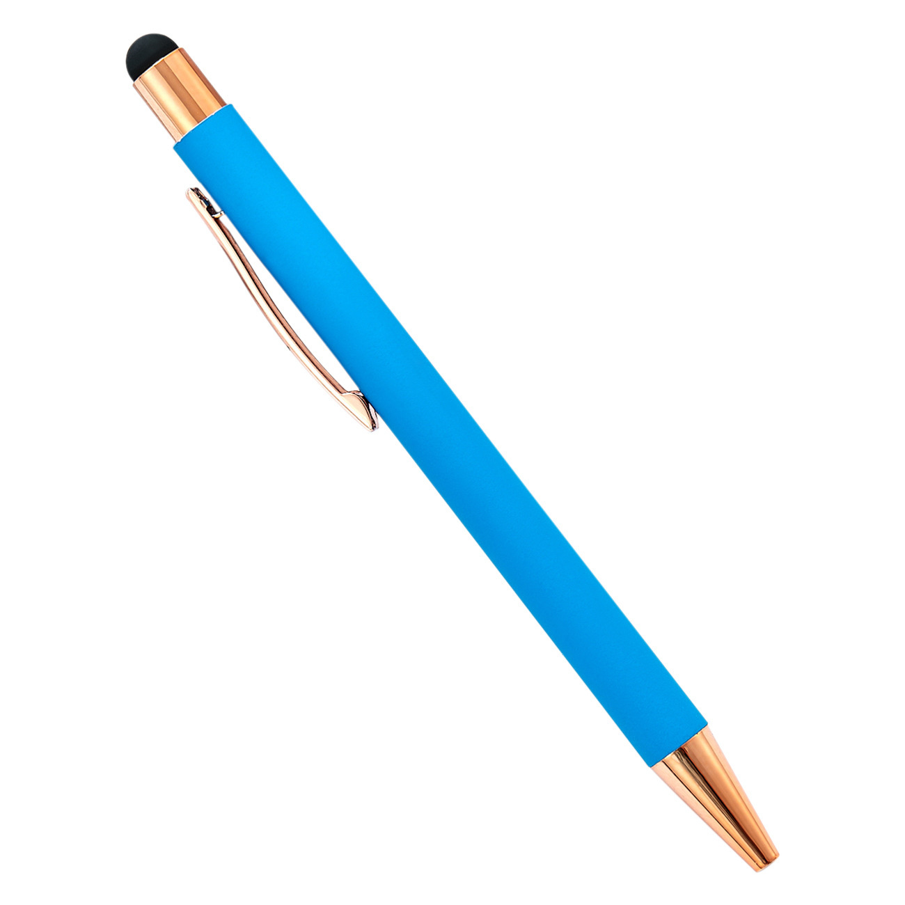 Bolígrafo de movimiento de pulverización al por mayor bolígrafo de bolas de pulverización de pegamento pluma de condensador de presión de logotipo láser pluma de aluminio de pantalla táctil