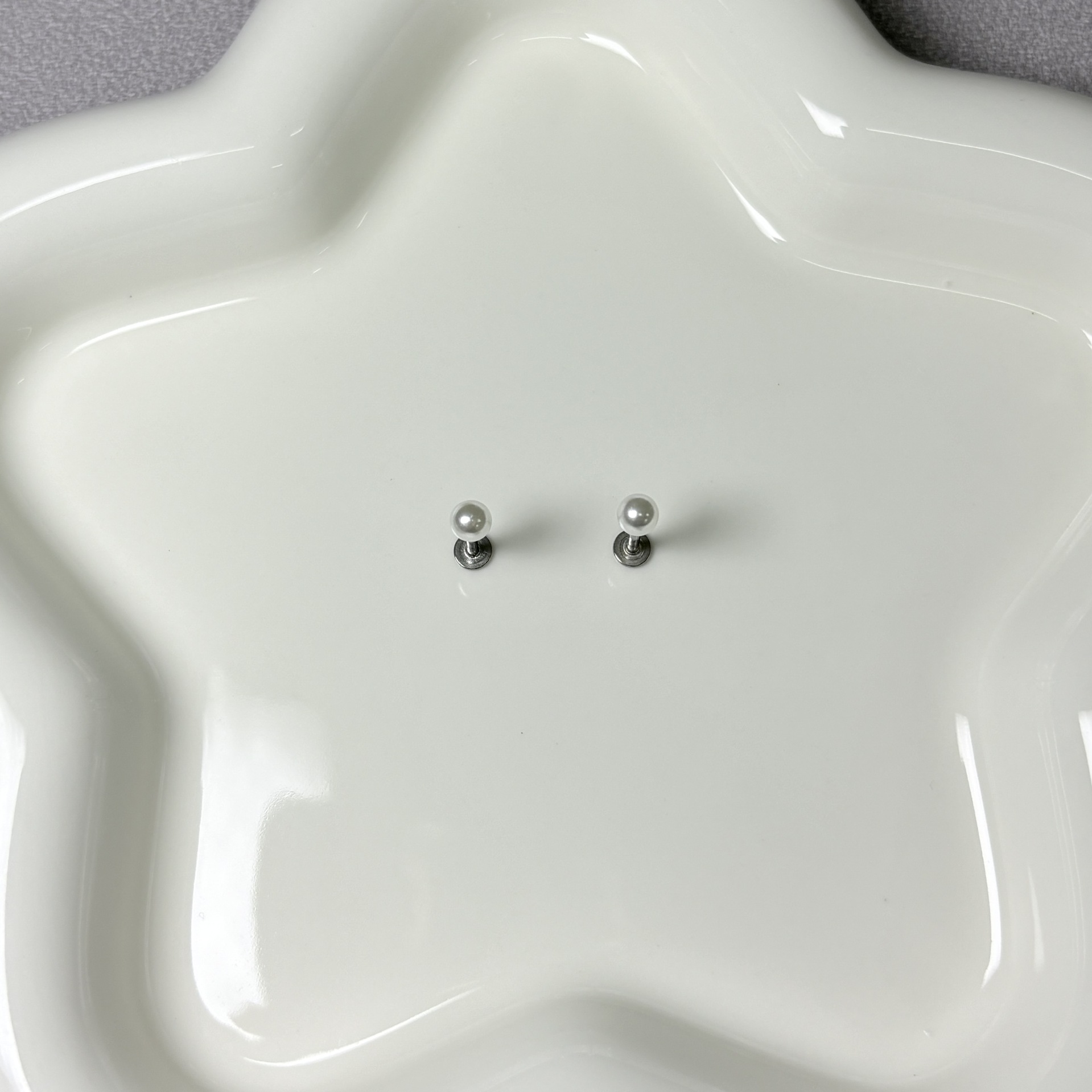 Labret stud lip piercing jewelry styling detail