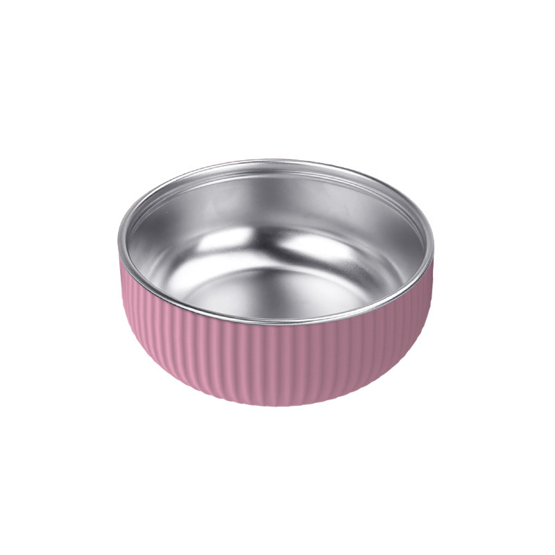 工場直販 子供用食器 シリコン製ステンレス食器セット クリエイティブなステンレス製子供用シリコン食器ボウル|undefined