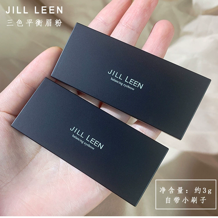 JILL LEEN Three -color balance eyebrow powder female waterproof is not easy to discoloration naturally, long -lasting moss green beginner genuine