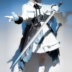 Xiong Doujiang オリジナル インディゴ ロード ロリータ レディース ロリータ アウター ドレス ハーフスカート スイート スーツ 7165