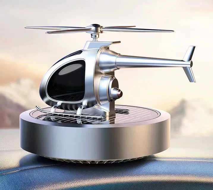 Rotating aromatherapy solar-powered for auto, creative helicopter, airplane, perfume, wholesale, (Cross-border trading)